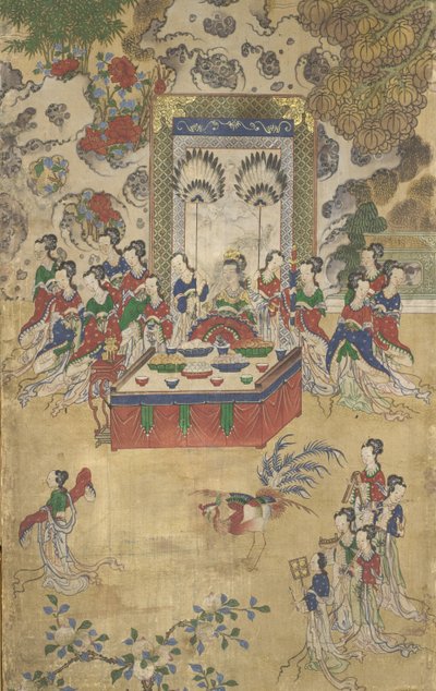 Seowangmo, detail from The Banquet of Seowangmo, c.1800 by Korean School